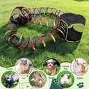 CypherX Outdoor Rainbow Cat Enclosure, 5 in 1 Portable Cat Tents for Outside Cage Free Outside Pet Enclosure Cat Tunnel Outdoor Playground for Indoor Cats and Small Animals