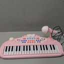 M SANMERSEN Toys for 3+ Year Old Girls - Kids Piano Keyboard 37 Keys Piano with Microphone Portable Electronic Keyboards Musical Instrument Educational Toys Birthday Gifts for Girls Age 3-6, Pink