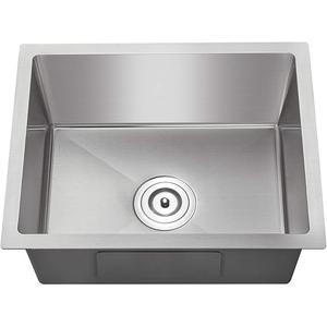 24"x18" Undermount Single Bowl Kitchen Sink Stainless Steel Brushed
24 inch Sink | 304 Stainless Steel | Undermount | 9" Deep Basin | Strainer | Modern Kitchen/Prep