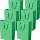 2 x Pikalon 6 pcs Neon Green Gift Bags with Handles, Large 9.84"x4.33"x14.17" Bright Color Gift Wrap Paper Bag Party Favor Bag Boutique Retail Bags for Wedding Birthday Baby Shower Wedding Welcome Party Supplies (Green, 9.84x4.33x14.17 Inches)