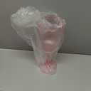 Ciaell 12 PCS Pink Plastic Ribbed Wine Glasses  10 OZ Plastic Square Wine Glasses with Stem  Disposable Champagne Cups for Parties & Weddings & Valentine's Day