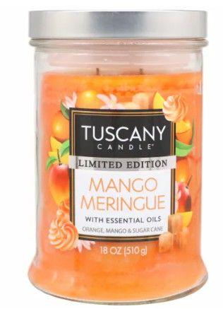 Tuscany® Limited Edition Scented Jar Candle Mango Meringue, 18 oz