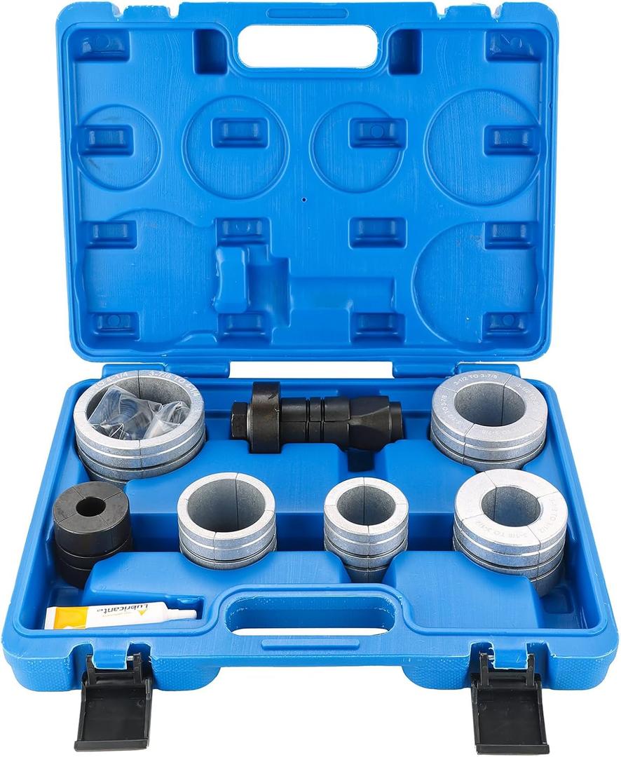 Exhaust Pipe Expander Stretcher Tool Set 1-5/8 to 4-1/4 Inches, 28mm Muffler Pipe Spreader Automotive Car Tool Kit for Tail Pipe Tube with Storage Case