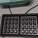 Bakers Friend 3 in 1 Mini Waffle Maker with Removable Plates, Mini Pancake Maker, Grilled Cheese Maker, Breakfast Sandwich Maker Press, Indoor Grill, Belgian Waffle Maker, Aqua