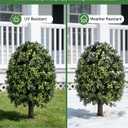 Fake Bushes Boxwood Balls,27‘’ Faux Boxwood Topiary Outdoor Set of 2