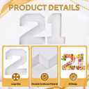 21 Set Cardboard Number for Charcuterie 10.2'' Fillable Tray Charcuterie Paper Box for 21th Birthday Anniversary Party Decorations Chocolate Candy Cupcake Container