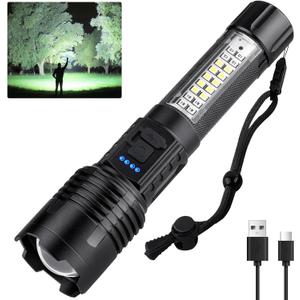 Rechargeable LED Flashlights High Lumens, 99000 Lumens Super Bright Flashlight with 7 Modes & Waterproof, Powerful Handheld Flashlight for Camping Emergencies