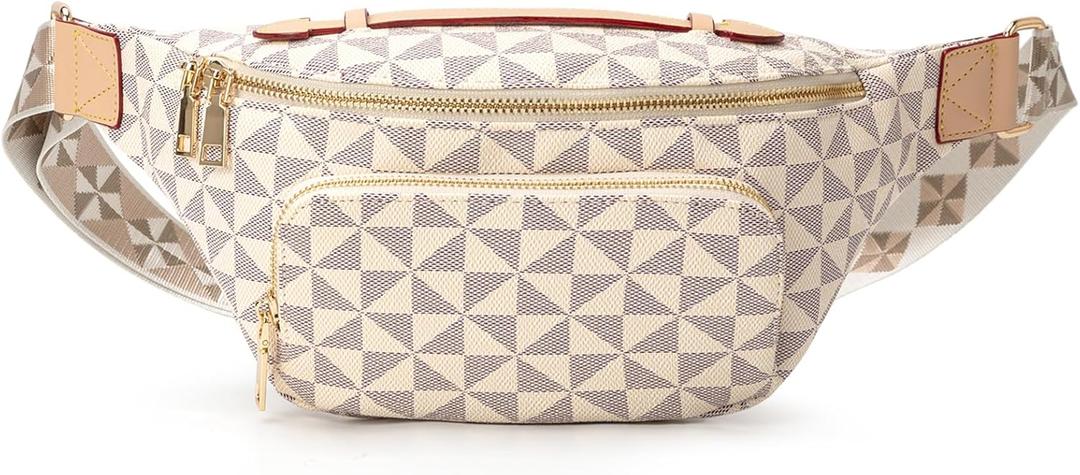 Crossbody Sling Bag for Women & Men  Trendy Checkered Fanny Pack  Waist Bag for Travel, Festival & Daily Commute | Lightweight, for Travel, Adjustable Strap, Hidden Pocket
