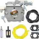 FitBest Carburetor Kit for Tecumseh TM049XA TC200 TC300 640347 640347A 2-Cycle Vertical Engines Includes Fuel Filter, Fuel Line, Spark Plug Ideal for Ice Augers, Tillers, and Power Drills