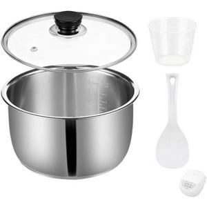 5.5-cup stainless steel inner pot - compatible with Tiger JBV-A10U model. made of 304 stainless steel. No rice cooker included.