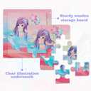 Wooden Puzzles for Toddlers 3-5 Years Old(Set of 6), 9 Pieces Preschool Educational and Learning Animal Jigsaw Puzzle Toy Gift Set for Girls (Princess)