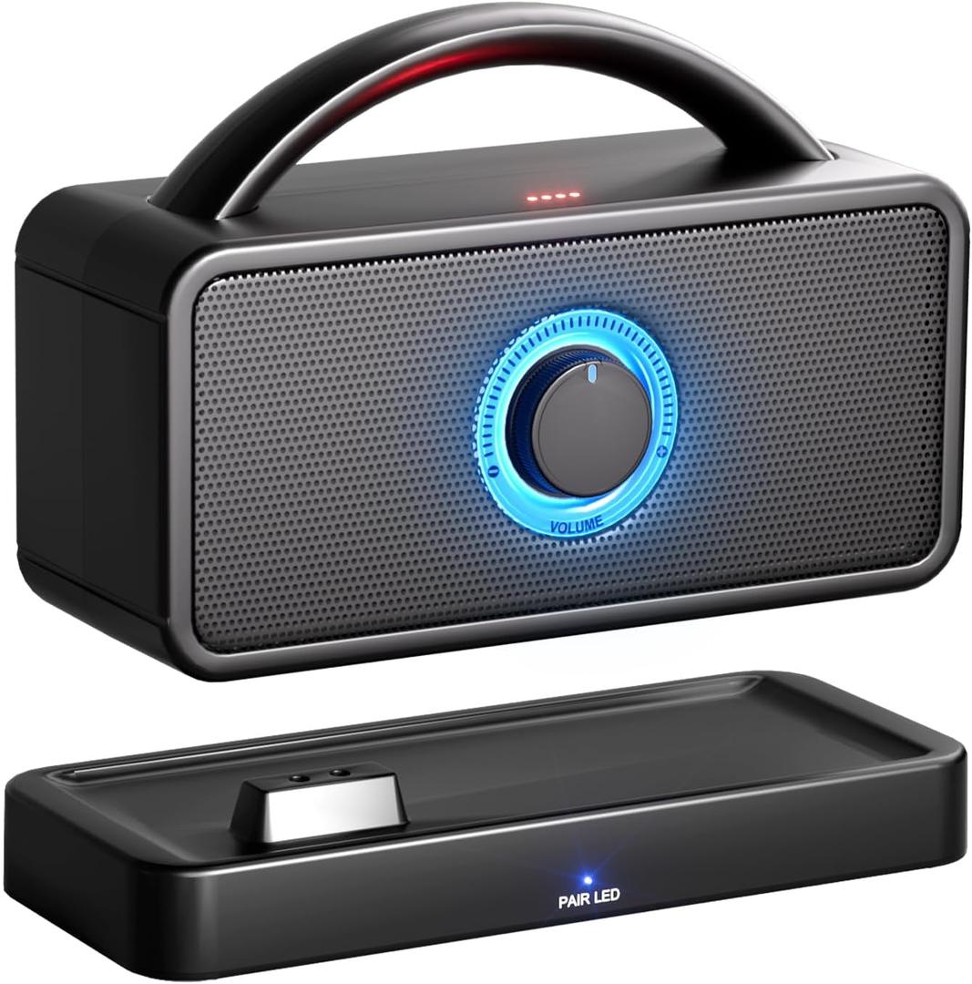 Wireless TV Speakers for Seniors, Hard of Hearing, Elderly - Up to 50ft Range, 20H Playtime, Bluetooth Audio Amplifier with Headphone Jack for Smart/Older TVs, Bedroom & Multi-Room Use