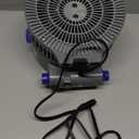 shinic Desk Fan and Heater Combo, Portable Cooling Air Circulator Fan, Tip-Over & Overheat Protection, Turbo Fan Space Heater Combo for Indoor Use Office, Bedroom, Living Room, ETL Listed, (Black)