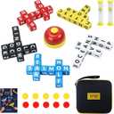 60PCS The Crossword Dice Game Set, Word Game Dice Crossword Creative Game for Family Games, 1-5 Player Word Spelling Dice Games Letter Dice Games for Travel, Camping, and Family Night
