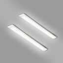2 Packs 2FT LED Batten Light, Ultra-Thin Ceiling Surface Mounted Light, 20W, Day Light 4000K, IP20, LED Ceiling Lamp for Garage, Shop, Hallway, Office, Market