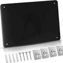 FANXIYQ Magnetic Board for Wall with 4 Expansion Screws & 4 Paste Hooks - Durable Metal Bulletin Board for Home/Office Organization, Display Souvenir Magnets, Photos & Notes