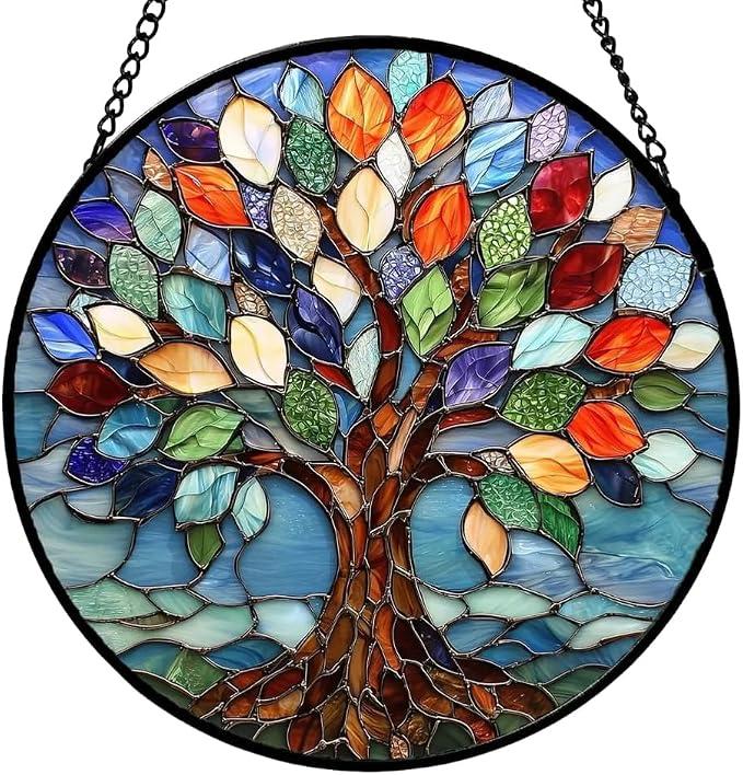 Acrylic Window Decor, Colorful Tree of Life, Colorful Tree Hanging Window Decor, Window Decor, Wall Decor, Living Room, Home Decor, Balcony Gardens