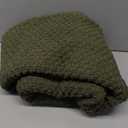 YnM Chunky Cotton Knit Throw Blanket, Cable Knit Throws for Bed Couch Sofa, Comfy & Relaxing, Decorative Piece for Farmhouse Modern Boho Rustic Scandinavian Chic Vibe, Pine Green 50x60 Inches