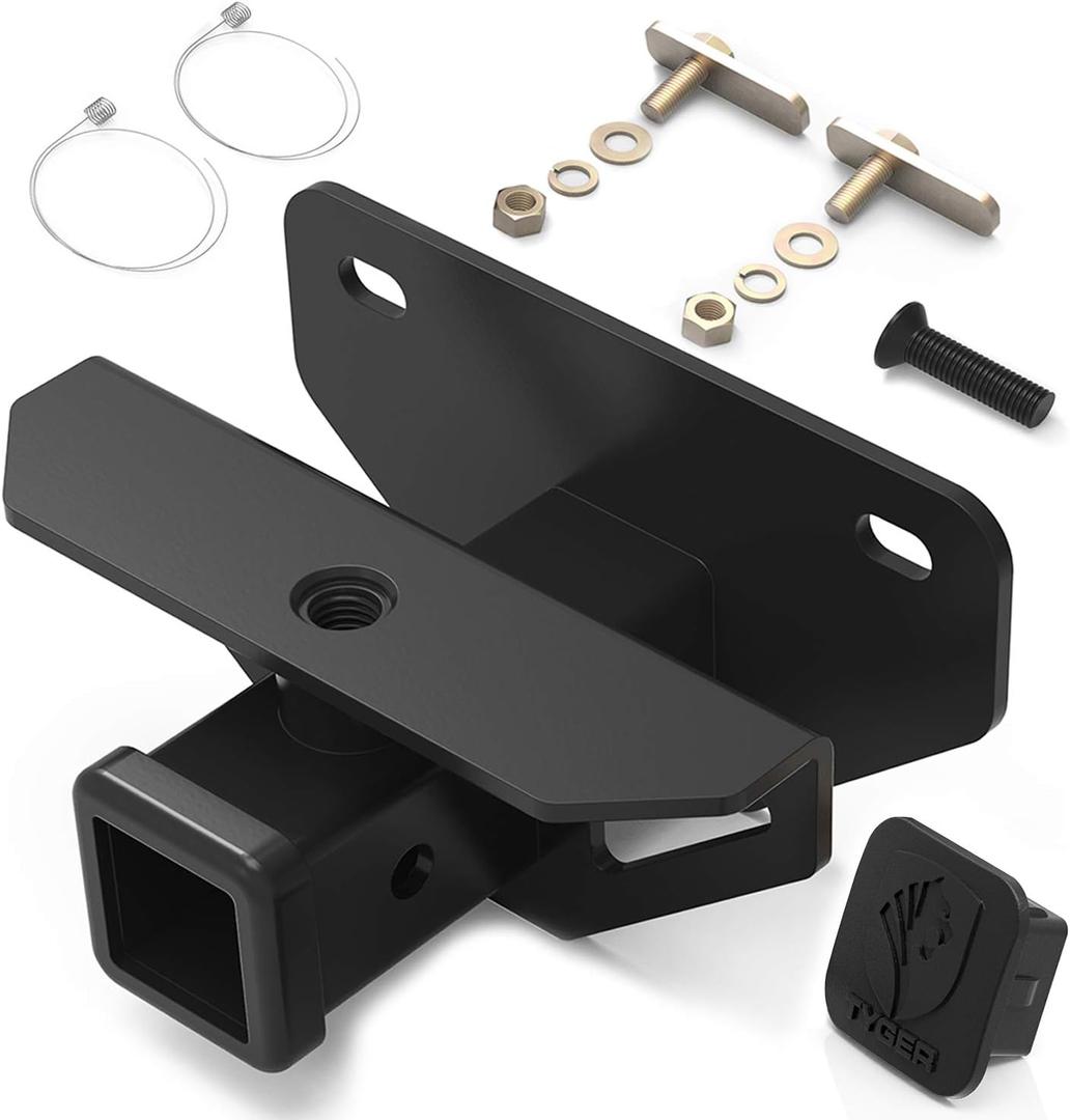Tyger Auto Class 3 Trailer Hitch & Cover Kit TG-HC3D002B fits 2003-2018 Dodge Ram 1500; 2019-2025 Classic; 2003-2014 2500 3500 2-Inch Receiver Hitch Factory Rear Tow Hitch Towing Combo, Black