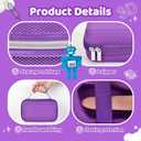 Case Compatible with 3Doodler Start+ Essentials for 3D Pen Set for Kids, Carrying Holder Fit for Printing Pens, Storage Organizer for Printing Filament Refill, Micro-USB Charger (3D-03-Purple)