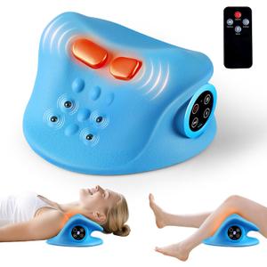 YOUKADA Neck Massager, 3 in 1 Modes, Electric Shoulder Relaxer, Neck Stretcher with Heat for Pain Relief Deep Tissue, Ergonomic 26Shoulder Massager, Portable for Car/Office/Home (Blue)