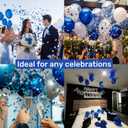 1200PCS Artificial Flower Petals & 20PCS Balloons Set for him boyfriend husband, Valentine's Day, Birthday, Party, Graduations, Balloons Kit (Royal Blue,Sky Blue, White)
