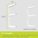 Delta Minimalistic White Shelf Brackets Cycle, Set of 6 Fully Adjustable 12-inch Heavy Duty Shelf Brackets, Holds Up to 480 lbs, Modern Shelf Bracket for Wood Shelves