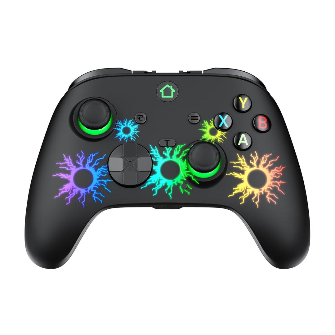 LuvYsshun Wireless Controller Compatible With Xbox One,Xbox Series X/S, Xbox One X/S, PC Windows,RGB LED Light with Rechargeable Built-in Battery,Dual Vibration/Turbo/Mappable Buttons