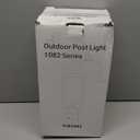 Large 15 inch Dusk to Dawn Outdoor Post Light,Waterproof Cast Aluminium Lamp Post Light Fixture,Post Lantern with Pier Mount Base,Matte Black,Suitable for Garden,Yard,Driveway,etc