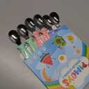 Pimoys 6-Pack Stainless Steel Toddler Spoons Baby & Kids Utensils for Self-Feeding Plastic Handle Dishwasher Safe