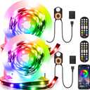 Motion Sensor LED Light Strip 19.68ft 3M*1 Sets Under Bed Lights |3 Modes |Music Sync |Timer | RGB Color Changing |Remote & App Control |Dimmable Motion Activated LED Night Light for Bedroom Cabinet