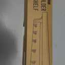 Rebee Vision Key Holder for Wall with Shelf - Farmhouse 2-Color Key Rack with 5 Retro Keys Hooks and Primitive Wood Mail Organizer Wall Mount - Decorative Rustic Home Decor (Brown & White)