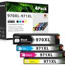 PikBey 970XL 971XL Ink Cartridges Replacement for HP 970 971 Ink Cartridges for OfficeJet Pro X451dw X451dn X476dw X476dn X576dw X551dw 4 Pack (1Black, 1Cyan, 1Magenta, 1Yellow)