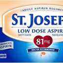 St. Joseph Aspirin Pain Reliever (NSAID) 81mg, Enteric Safety Coated, Adult Low Dose Aspirin, 365 ct (1 Year Supply, Packaging May Vary)