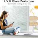 Haton Window Privacy Film, Frosted Stripe Non-Adhesive, 29.5" x 78.7"