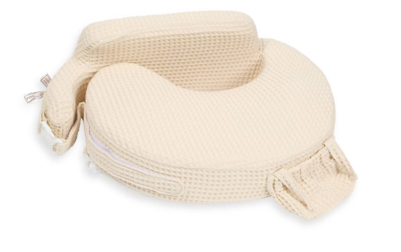 My Brest Friend Super Deluxe Nursing Pillow-Enhanced Comfort & Ergonomic Breastfeeding Pillow for Ultimate Support For Mom & Baby-Adjustable and with Handy Side Pocket,100%Woven Cotton Oatmeal Waffle
