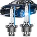 Fit for 2011-2016 Toyota Avalon Sienna Venza D4S HID Xenon Headlight Bulbs, 350% Brightness, High Low Beam Light Bulb, 8000K White Blue, Plug and Play, Pack of 2
