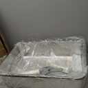 2 Pack Stainless Steel Sifting Litter Box, Sifting Cat Litter Box for Wood Pine Pellets,Extra Large XL Sifter Litter Pan System with Litte Liners and Scoop-23.6''L x 15.7''W x 6''H