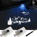 No Fade Car Door Lights Logo, Led Puddle Lights Car Accessories Compatible with Forester Outback Ascent Legacy XV-2PCS