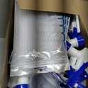 Eccliy 20 Pack 16oz Empty Spray Bottles, Leakproof Cleaning Bottles with Measurement and Adjustable Nozzle for Housekeeping, Commercial Use(Cylinder,Blue Spray Head)