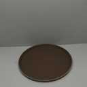 New Star Foodservice Non-Slip Tray, Plastic, Rubber Lined, Round (Brown, 18-Inch)