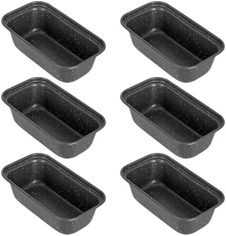 Walooza Mini Loaf Pan, 6x3 Inch Nonstick Bread Pans for Baking, Oven & Air Fryer Safe Small Banana Bread & Meatloaf Pan, Carbon Steel Baking Tins for Homemade Bread (Mini Loaf Pan(6-pack))