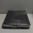 Corner Bread Box for Kitchen Counter, Bamboo Wood Black Bread Box, Large Capacity Bread Storage Bin with Acrylic Wavy Door Panel (Black, Meduim) (Medium)