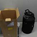 One Gallon Water Bottle Insulated, Triple Wall Vacuum Cold for 48 Hrs & Leak-proof & Non-BPA, 128oz Large Sports Stainless Steel Water Jug with Paracord Handle Straw Spout Lids & DIY Stickers (Black)