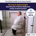 Drive Medical 12021KD-1 Bariatric Heavy Duty Bathroom Bench with Back, Gray