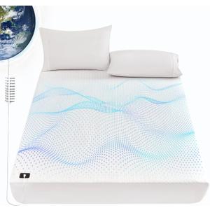 L'AGRATY Grounding Sheets Twin XL, Soft Fabric Mixed Sliver Fiber Fitted Sheets, Deep Pocket(12-16in) Grounding Mattress Cover with Cord Connected Earth(Twin XL,White)