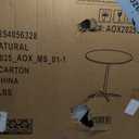 Flash Furniture Lars 30" Round Cocktail Table with 30" and 42" Columns, Adjustable Standard or Bar Height Round Table for Events or Home Use, Natural