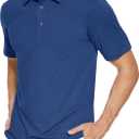 KEFITEVD Mens Polo Shirt Golf Short Sleeve Dry Fit Breathable | Quick dry, Moisture Wicking, Stretchy, Classic Fit with Striped Collar, Breathable, for Golf, Tennis, Fishing, Outdoor Sports (XXL)