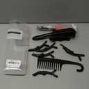 Hair Brush Set for 3a,4c,Wig/Thick/Wavy/Curly/Slick Back Hair Brushes,Rat Tail Combs,8-Row,Edge Brush,For Detangling,Braiding,Teasing,Parting,Styling,Kids,Girls,women(Black)