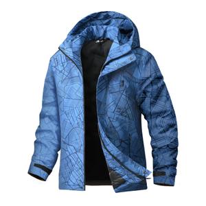 BANTREK Men's Winter Ski Jacket Water Resistant Warm Snow Coat Windproof Insulated Snowboard Rain Jackets with Hood (Dark Blue Camo,XX-Large)